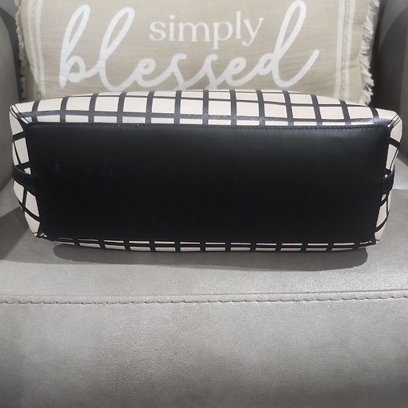 Kate Spade Black and Cream Grid Satchel - Picture 5 of 11